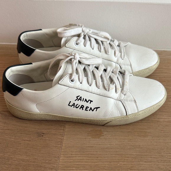 Saint Laurent Court Classic Sneakers Sz 39 - Picture 1 of 6